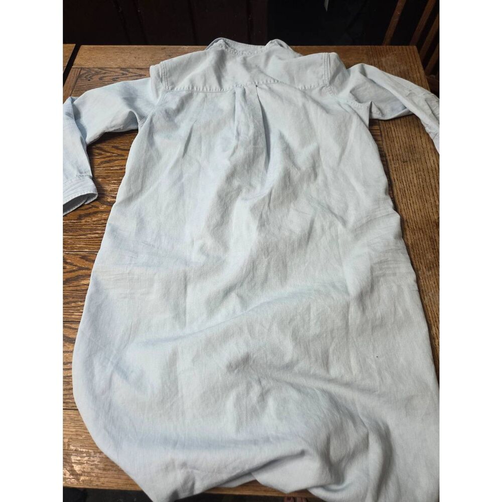 Frank & Eileen Rory Maxi Shirtdress in Tattered Light Blue Denim sz Medium - Picture 4 of 5